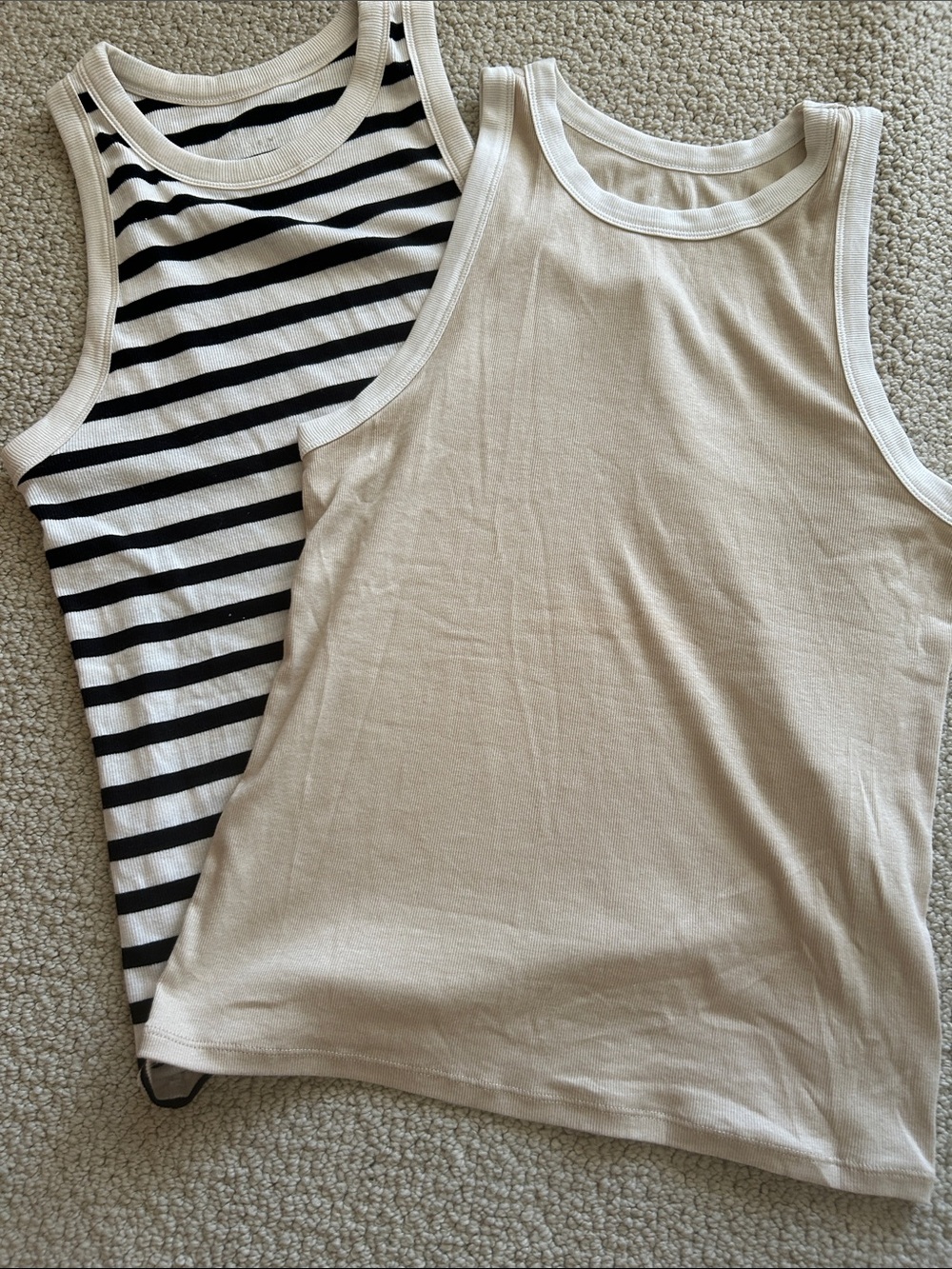 A New Day tank tops
Striped large. Beige X large